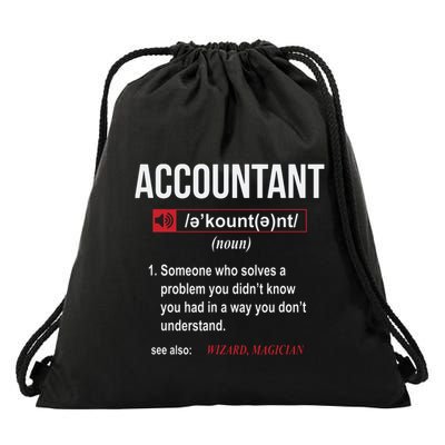 Funny Accountant Definition See Also Wizard Drawstring Bag