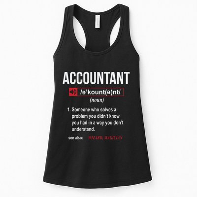 Funny Accountant Definition See Also Wizard Womens Tank Top