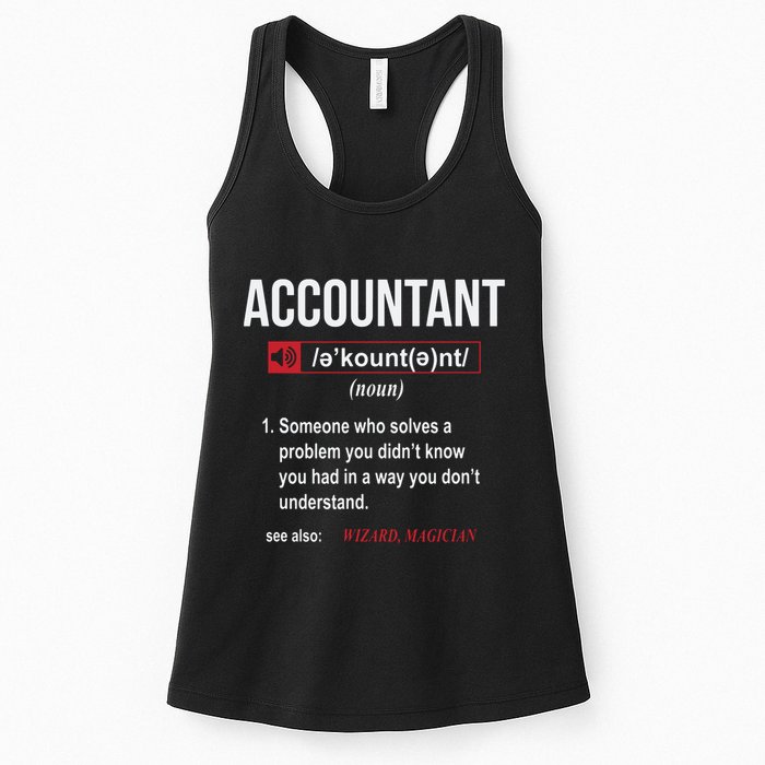 Funny Accountant Definition See Also Wizard Womens Tank Top