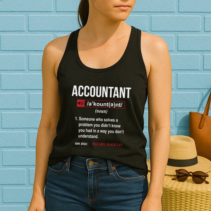 Funny Accountant Definition See Also Wizard Womens Tank Top
