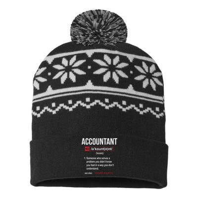 Funny Accountant Definition See Also Wizard USA-Made Snowflake Beanie