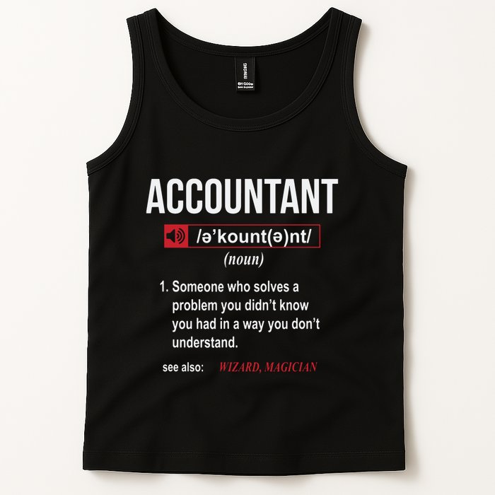 Funny Accountant Definition See Also Wizard Tank Top