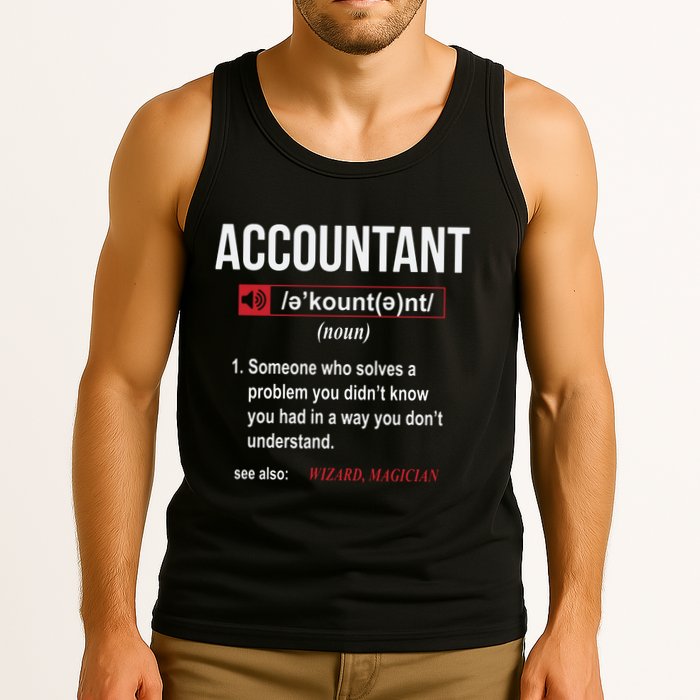 Funny Accountant Definition See Also Wizard Tank Top