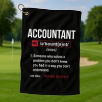 Funny Accountant Definition See Also Wizard Golf Towel