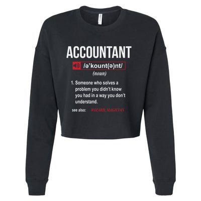 Funny Accountant Definition See Also Wizard Cropped Pullover Crew