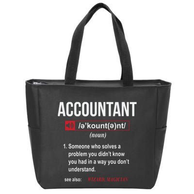 Funny Accountant Definition See Also Wizard Zip Tote Bag