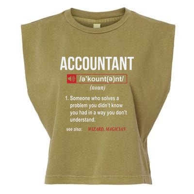 Funny Accountant Definition See Also Wizard Garment-Dyed Women's Muscle Tee
