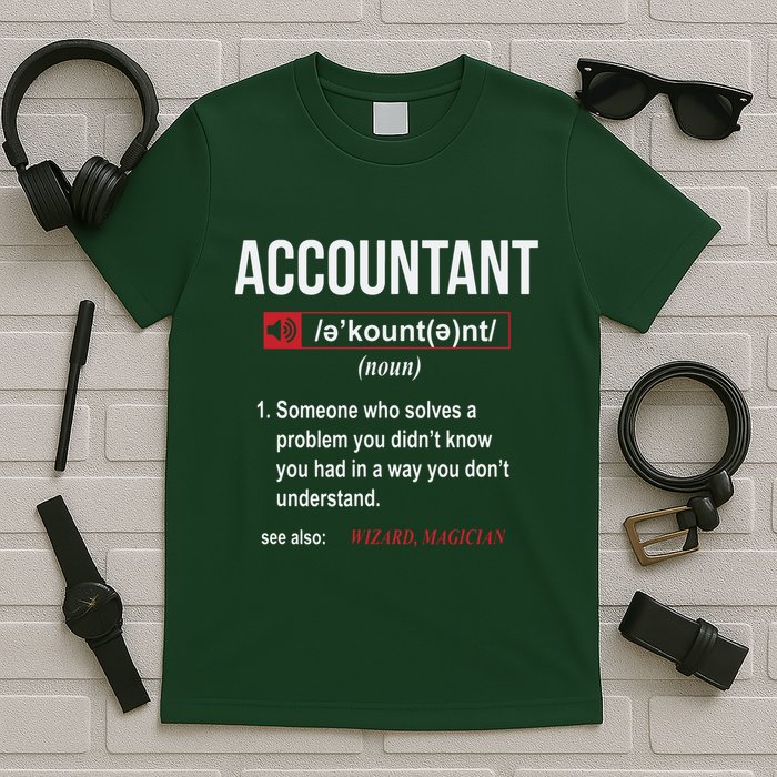 Funny Accountant Definition See Also Wizard T-Shirt