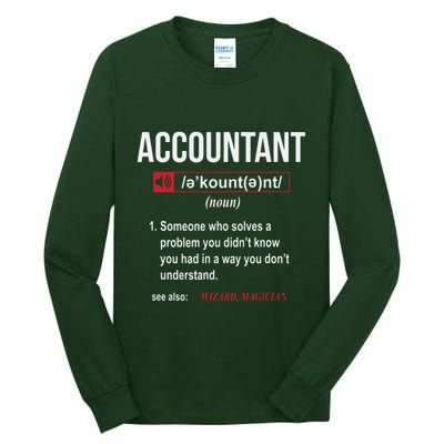 Funny Accountant Definition See Also Wizard Tall Long Sleeve T-Shirt