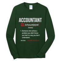 Funny Accountant Definition See Also Wizard Tall Long Sleeve T-Shirt