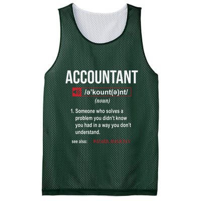 Funny Accountant Definition See Also Wizard Mesh Reversible Basketball Jersey Tank