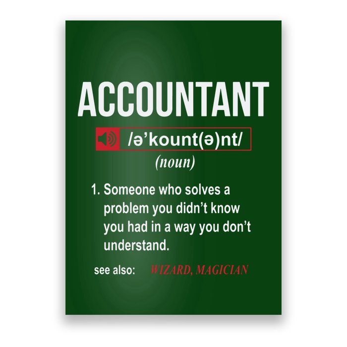 Funny Accountant Definition See Also Wizard Poster
