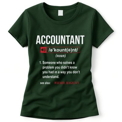 Funny Accountant Definition See Also Wizard Womens T-Shirt