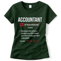 Funny Accountant Definition See Also Wizard Womens T-Shirt