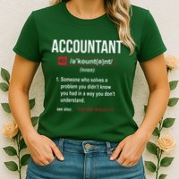 Funny Accountant Definition See Also Wizard Womens T-Shirt