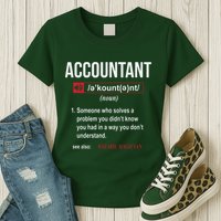 Funny Accountant Definition See Also Wizard Womens T-Shirt