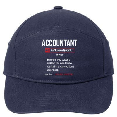 Funny Accountant Definition See Also Wizard 7-Panel Snapback Hat