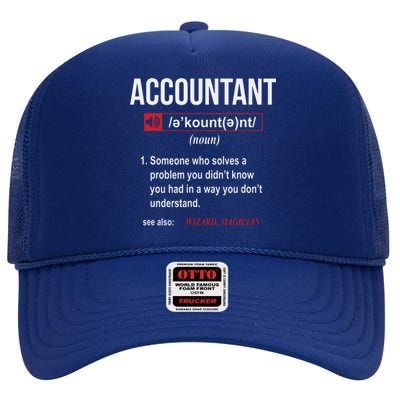 Funny Accountant Definition See Also Wizard High Crown Mesh Back Trucker Hat