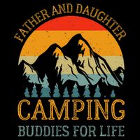 Father And Daughter Camping Buddies For Life Gift For Dad City Backpack