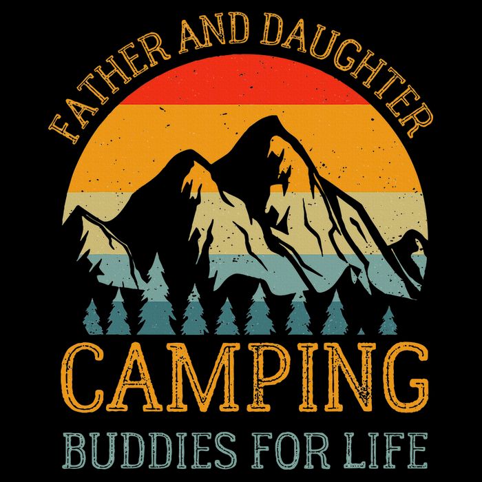 Father And Daughter Camping Buddies For Life Gift For Dad City Backpack