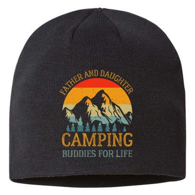 Father And Daughter Camping Buddies For Life Gift For Dad Sustainable Beanie