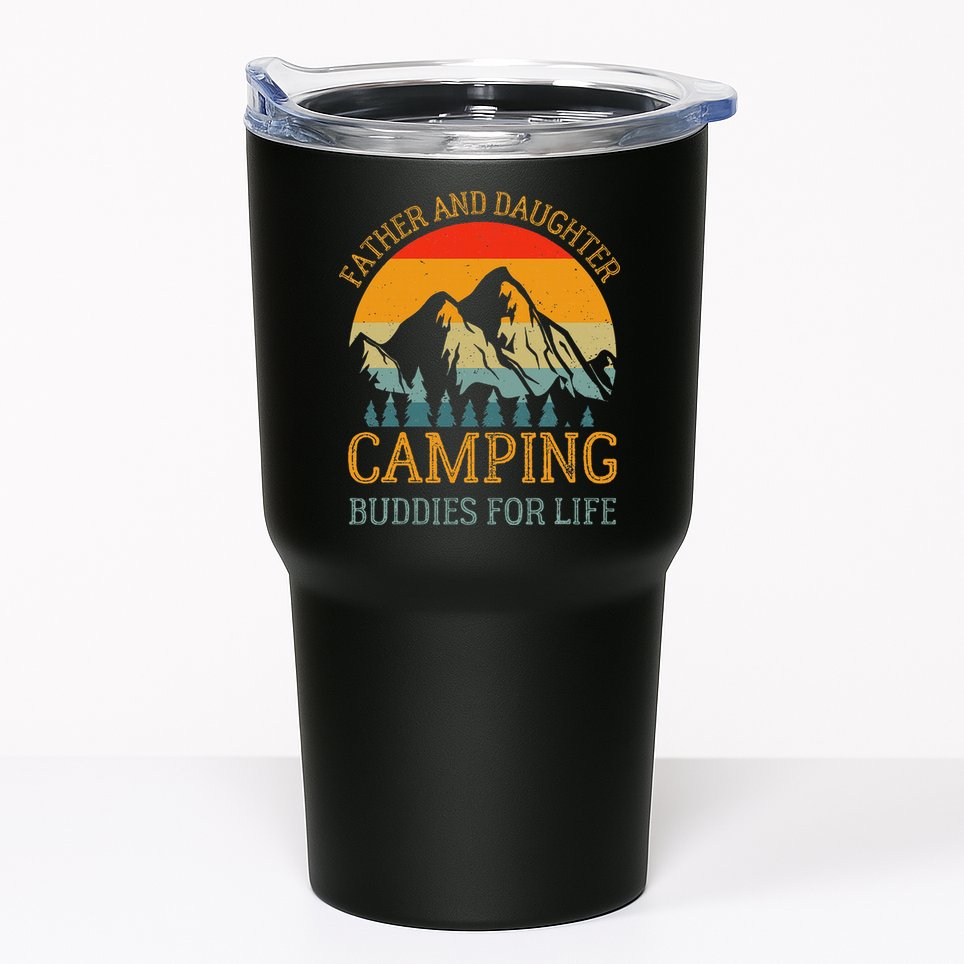 Father And Daughter Camping Buddies For Life Gift For Dad Tumbler