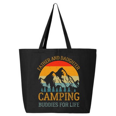 Father And Daughter Camping Buddies For Life Gift For Dad 25L Jumbo Tote