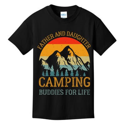 Father And Daughter Camping Buddies For Life Gift For Dad Kids T-Shirt