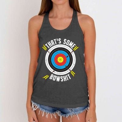 Funny Archery Design For Women Archery Bow Archer Women's Knotted Racerback Tank