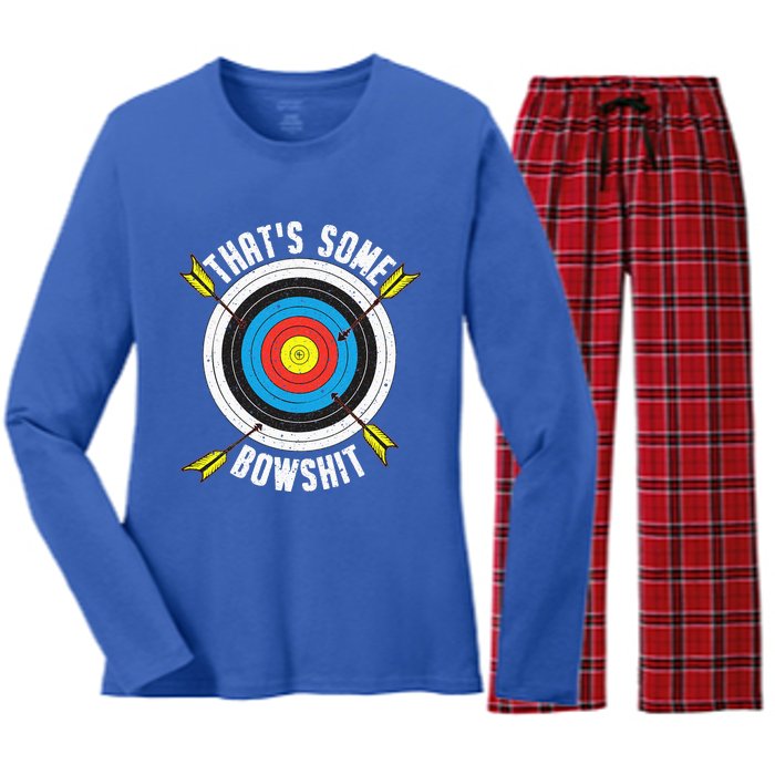 Funny Archery Design For Women Archery Bow Archer Women's Long Sleeve Flannel Pajama Set 