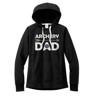 Family Archery Dad Arrow Target Team Photo Gift Women's Fleece Hoodie