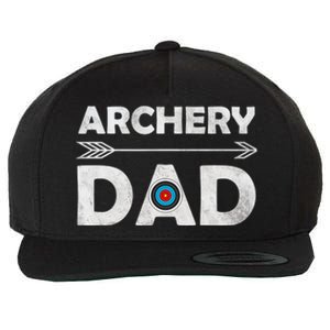 Family Archery Dad Arrow Target Team Photo Gift Wool Snapback Cap