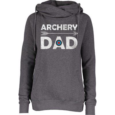 Family Archery Dad Arrow Target Team Photo Gift Womens Funnel Neck Pullover Hood