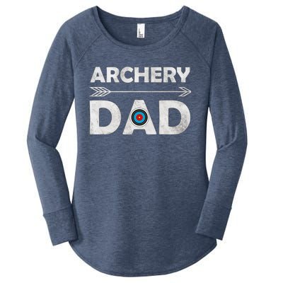 Family Archery Dad Arrow Target Team Photo Gift Women's Perfect Tri Tunic Long Sleeve Shirt