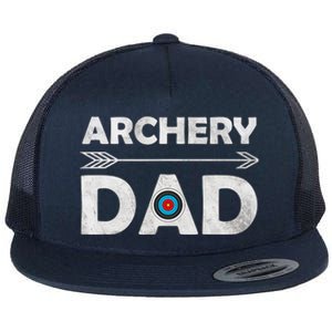 Family Archery Dad Arrow Target Team Photo Gift Flat Bill Trucker Hat