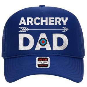 Family Archery Dad Arrow Target Team Photo Gift High Crown Mesh Back Trucker Hat