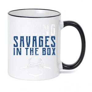 Faded F'n Savages In The Box Baseball 11oz Black Color Changing Mug