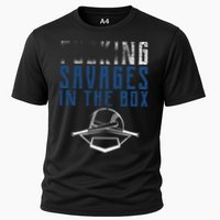 Faded F'n Savages In The Box Baseball Cooling Performance Crew T-Shirt