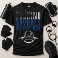Faded F'n Savages In The Box Baseball Cooling Performance Crew T-Shirt