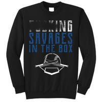 Faded F'n Savages In The Box Baseball Sweatshirt