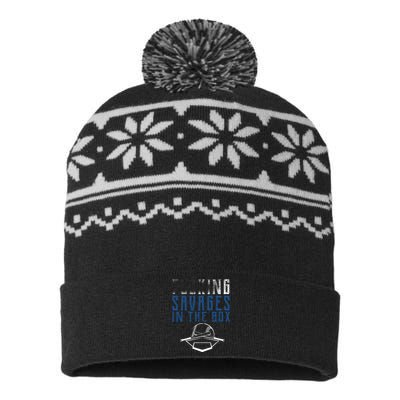 Faded F'n Savages In The Box Baseball USA-Made Snowflake Beanie