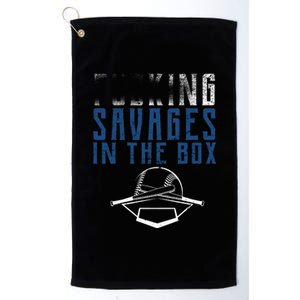 Faded F'n Savages In The Box Baseball Platinum Collection Golf Towel