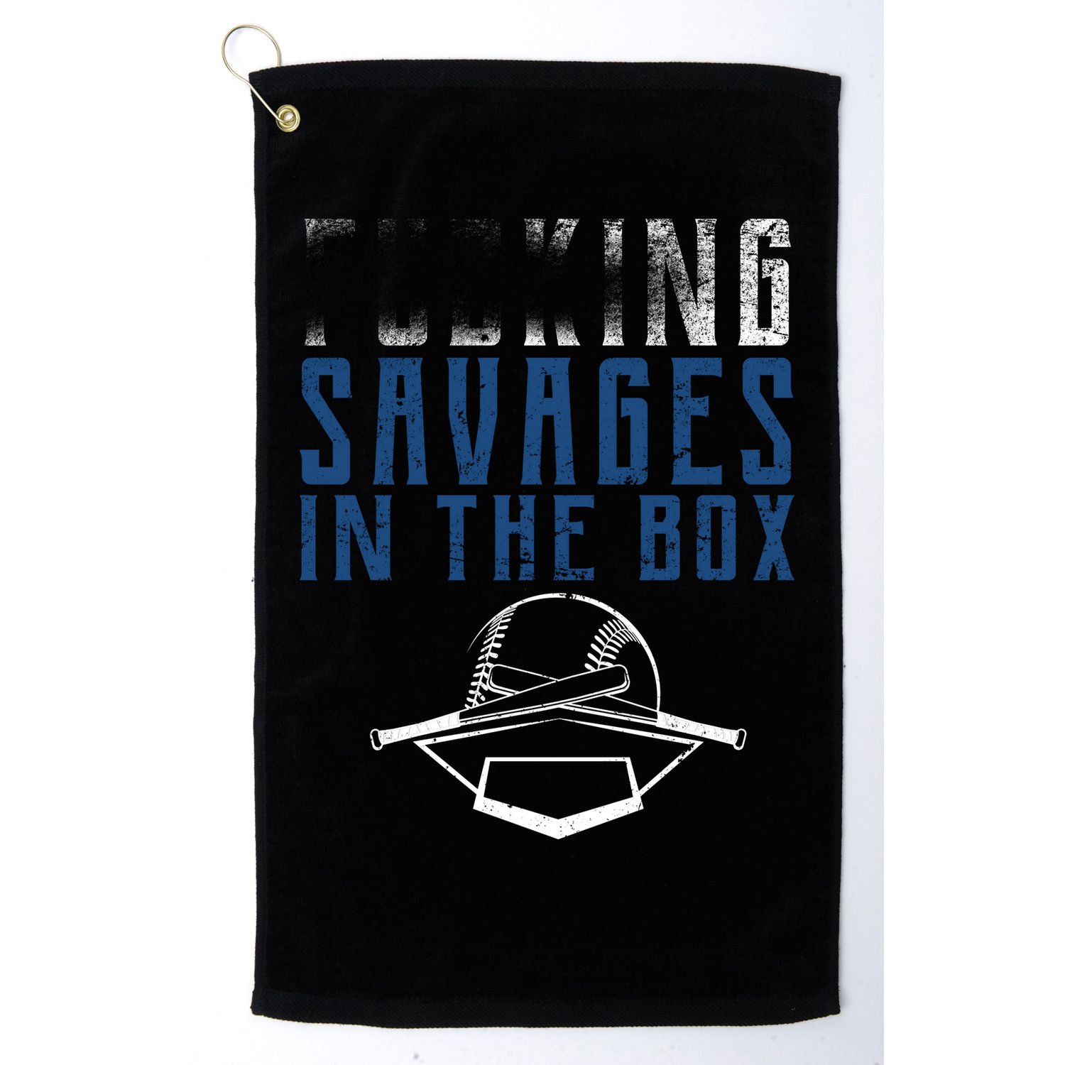 Faded F'n Savages In The Box Baseball Golf Towel