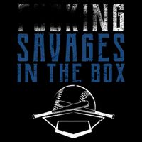 Faded F'n Savages In The Box Baseball Cropped Pullover Crew