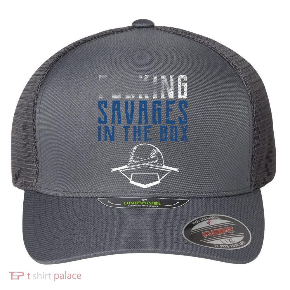 Faded F'n Savages In The Box Baseball Flexfit Unipanel Trucker Cap