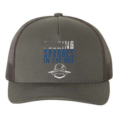 Faded F'n Savages In The Box Baseball Yupoong Adult 5-Panel Trucker Hat