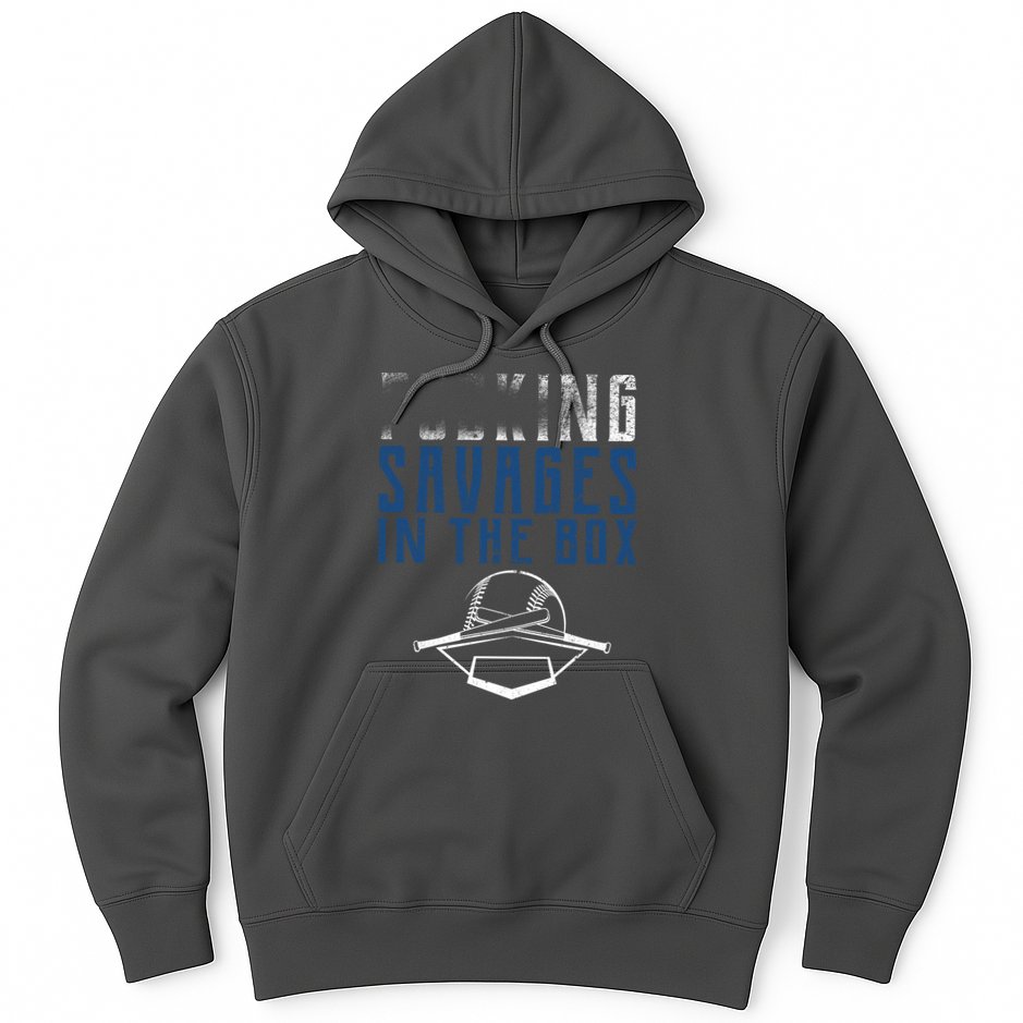 Faded F'n Savages In The Box Baseball Hoodie