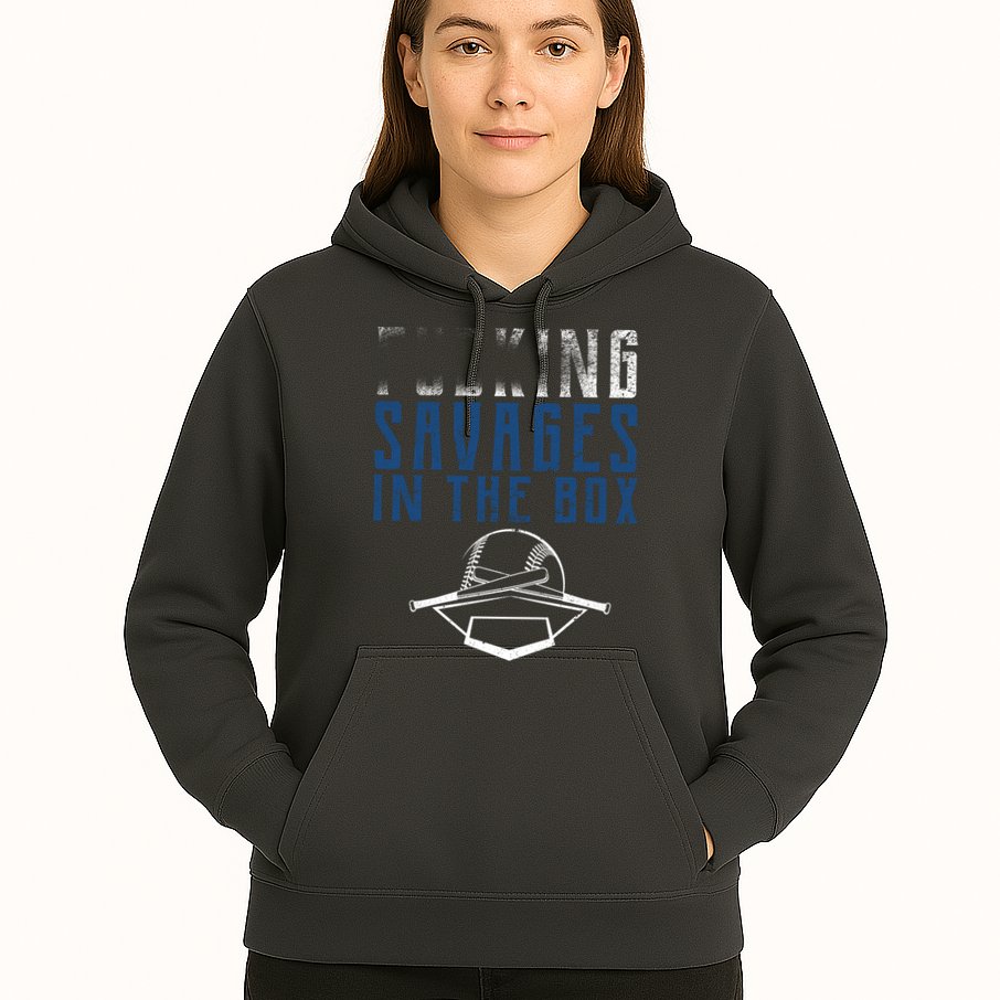 Faded F'n Savages In The Box Baseball Hoodie