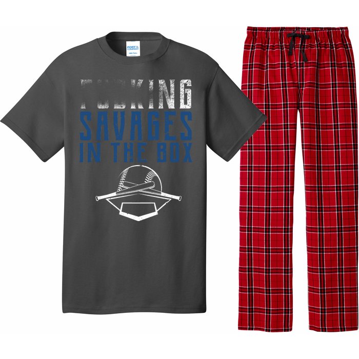 Faded F'n Savages In The Box Baseball Pajama Set