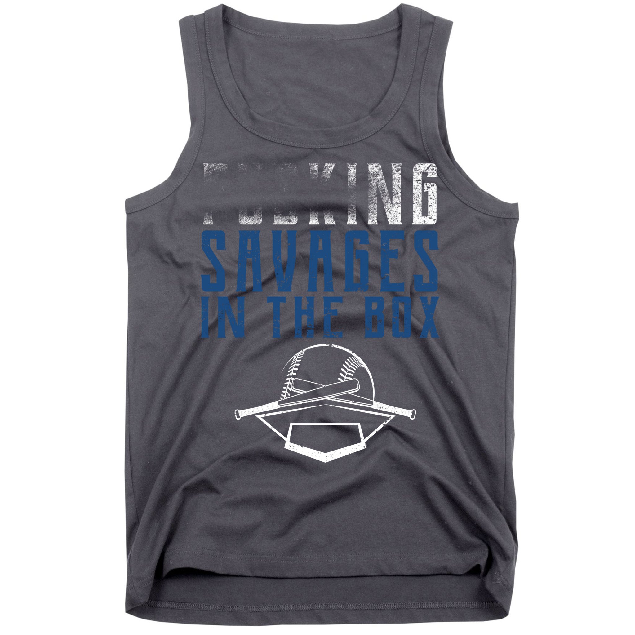 Faded F'n Savages In The Box Baseball Tank Top